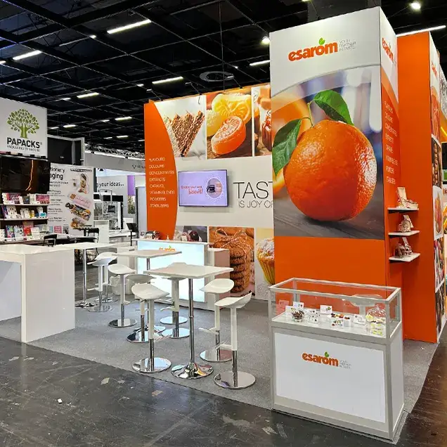 Trade show booth for Esarom - Austria, Prosweets 2025, Cologne