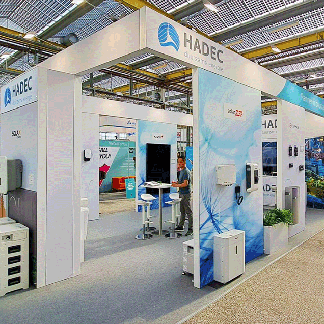 HADEC Duurzame Energie - Exhibition stand in Amsterdam at Solar Solutions