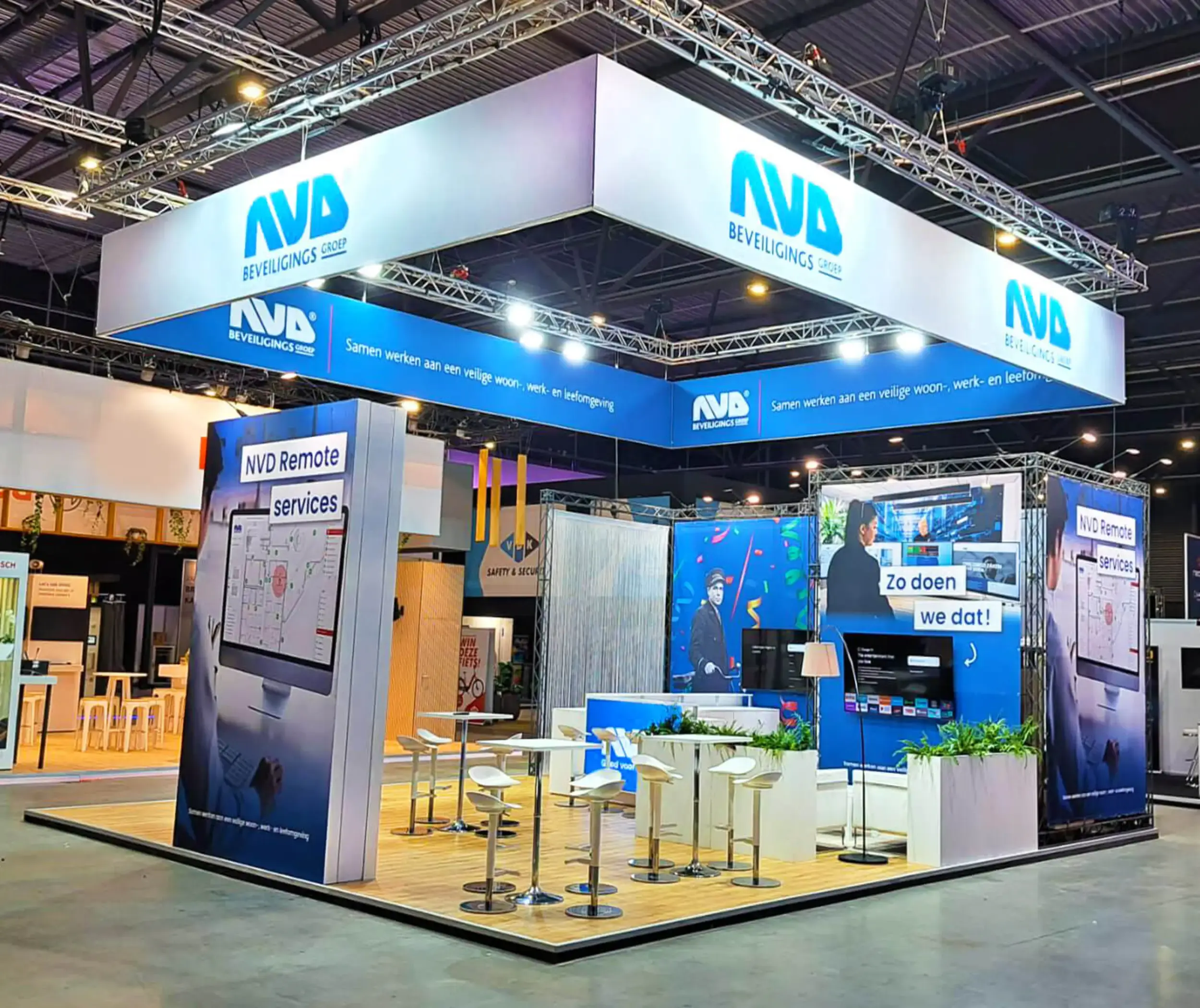 Bespoke stand for NVD, The Netherlands at FireSafety & Security Event 2024, s-Hertogenbosch