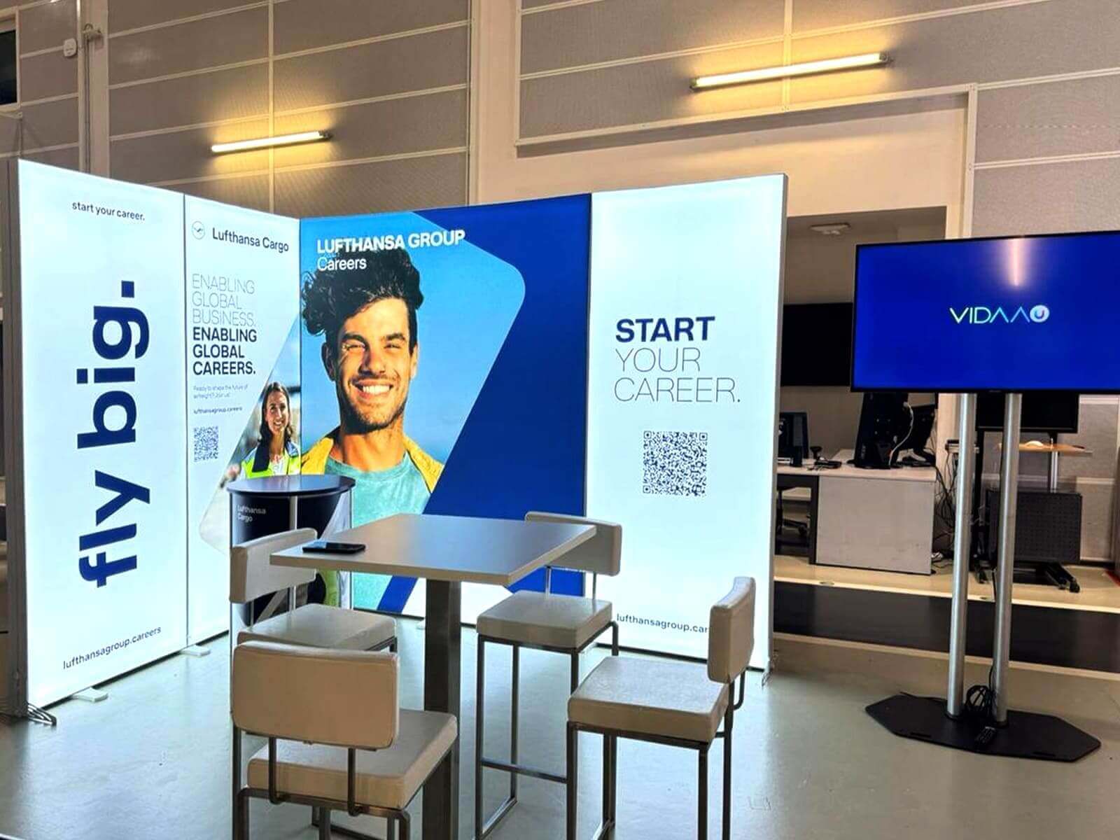 Lufthansa, Germany - Custom exhibition stand in Frankfurt at Aviation Day