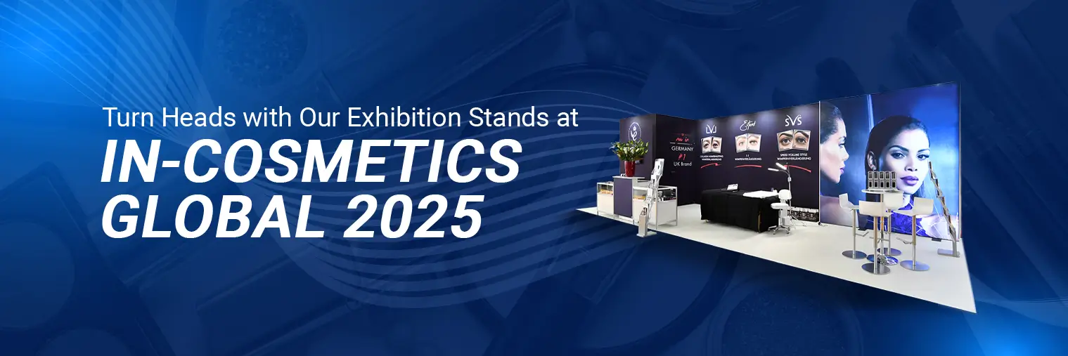 Exhibition stand builder for in-cosmetics global 2025