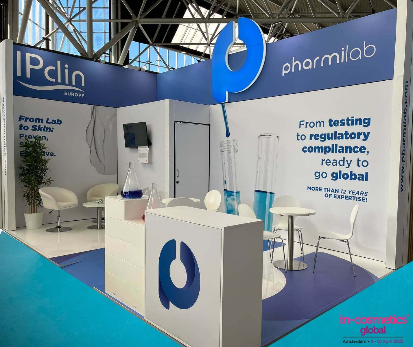 Exhibition stand for Pharmilab @In-Cosmetics Global 2025, Amsterdam