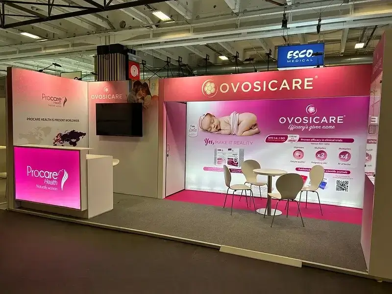 Exhibition stand construction for Procare Health, U.S. - Eshre 2025, Paris